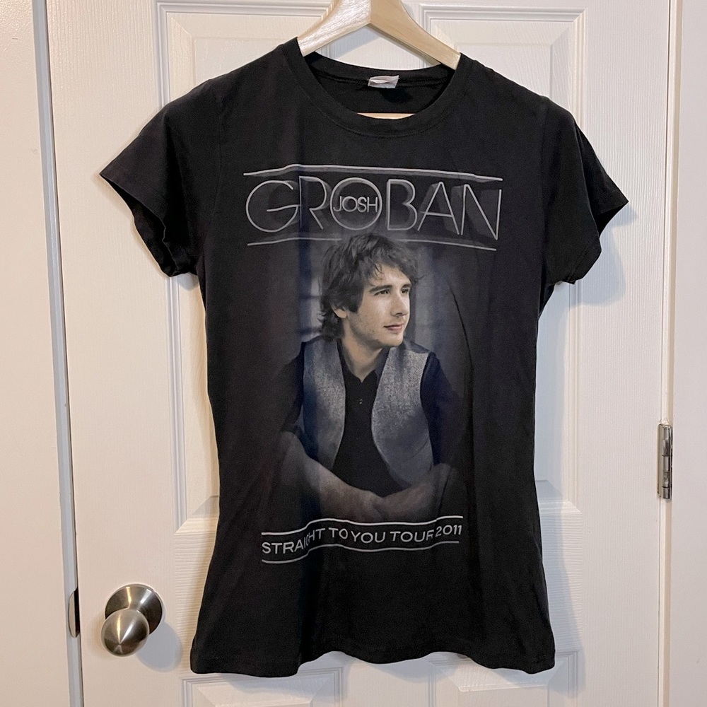 Bay Island dark gray Josh Groban 2011 graphic band tee woman’s sz XL